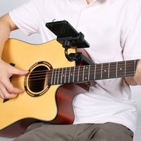 Guitar Phone Holder Hands-Free Adjustable Phone Support Multi-Purpose Thick Guitar Cellphone Mount for Drum Mobile Phone