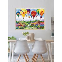 Analyste de broderie bricolage, ballons, fleur, mer, point de croix, peinture décorative à la mode pour la maison, 11CT9CT, ensemble de travaux grossiers College