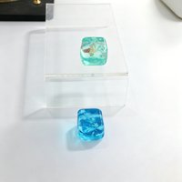 Square Squeezable mini Toy Stress Reliever Blue and Green 3D Festival Gift Suitable for Children and Adults small toys