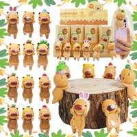 Mini Doll Hippers Capybara Pendant for Phone Adorable Trendy Doll Decoration Gift Blind Box Capybara Mystery Box Mini Figures