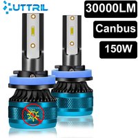 Canbus H4 LED Headlight CSP Chip LED H7 H1 H11 H8 H9 9005 9006 HB3 HB4 150W Fog Light Auto Headlamp 6000K 30000LM 12V