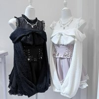 Japanese Gothic Y2k Lolita Skirt Set Women Sweet Lace Patchwork Off Shoulder Tops Bow High Waist Skirts Grunge Theme Party Suits