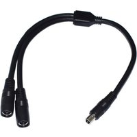 DC8020 Y Splitter Adapter Cable 14AWG Power Cord Wire 1 Male to 2 Female for Solar Panel Charging 40cm Long Black