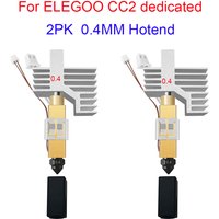 HzdaDeve Suitable for ELEGOO CC2 0.2 0.4 0.6mm hard steel nozzle hot end component (CC2 only)