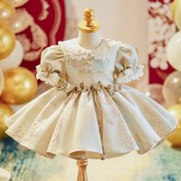 Girls' New Lace Little Host Princess Dress for First Birthday and Birthday Celebration