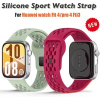 Silicone Sports Breathable Strap for Huawei Watch Fit 4 3 Wristband Replacement Bracelet for Huawei Watch Fit 4 Pro Accessories