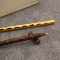Kawaii Bamboo Ballpoint Pen Removable Manual Fine Thread Connection Office school supplies Writing Ball point Pens