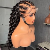 Deep Wave 13X4X1 HD Full Lace Part Frontal Wig Full Soft Wigs For Women Preplucked With Baby Hair Heat Resistant Fiber Daily