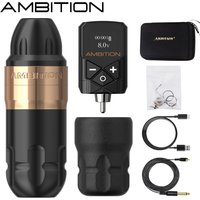 Ambition Shura Stroke 3.5-4.0mm Double Bearing Tattoo Machine Direct Drive RCA Interface Rotary Tattoo Pen 2610 Coreless Motor