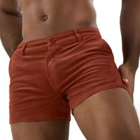 New vintage cargo shorts men's summer trend corduroy shorts men's casual solid color shorts sports slim breathable sweatpants