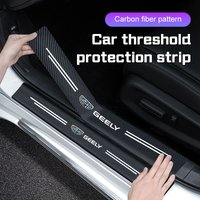 Threshold Film For Geely Coolray Atlas Tugella Emgrand EC7 X7 Boyue Parts MK GX3 GC9 CK 4Pcs Carbon Fiber Car Door Sill Sticker