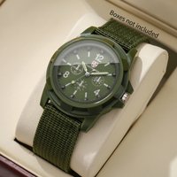 Fashion Decorative Three-eye Dial Women Quartz Watch Casual Nylon Strap Sport Wristwatches Reloj Mujer Girls Clock(Without Box)