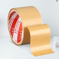 Heavy Duty Kraft Paper Masking Tape, Strong Sticky Brown Writable Paper Tape for Covering, Labeling & Packaging Use