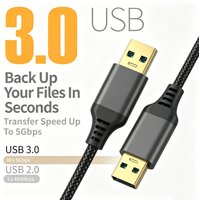 Nylon Braided USB 3.0 Male To Female Cord Delivers Stable High Speed Data Transmission Wear For Computer Camera Printer TV Cable