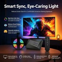 Odtwarzanie 98% oryginalnych kolorów światła otoczenia telewizora, bez opóźnień, podświetlenie telewizora, taśma LED ambient do PS5, PS4, Xbox, dekodera, TV Sticka