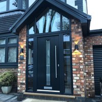 Luxury 6.0mm Aluminum Single Entrance Doors Heavy Duty External Home Doors Sound Insulated Fire Proof Exterior Front Entry Doors