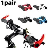 AliExpress NONE 1 Pair Ergonomic Anti-Slip Lock-On Bike Handlebar Grips Aluminum Alloy Rubber Bicycle Grips MTB Bike Accessories