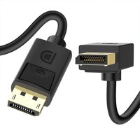 90 Degree Displayport 1.4 Adapter Cable Right Angle Display Port Cable Upward Angled 8K/60Hz 4K/144Hz for Gaming Monitor
