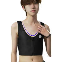 Sexy Deep V Corset Tank Top Women Les FTM Trans Chest Binder Sportswear Elastic Breathable Mesh Underwear Cosplay Shaper Vest