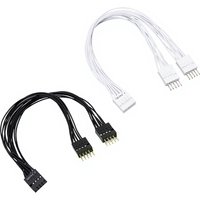 Angitu MB 9Pin F_PANEL Splitter Switch Jumper Black White 9P 2xMale to Female Extension Cable Computer 9P Power-on Control Cable