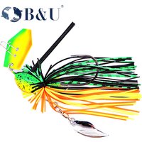 B&U Chatterbait 10.5g 14g Bladed Jig Needle Spinner Stinger Hook Vibration Wire Power Bait Pike Bass Jig Fishing Lure