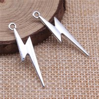 WYSIWYG 20pcs 34x8mm Antique Silver Color Lightning Charms Pendant For Jewelry Making DIY Jewelry Findings