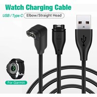 USB Type A/C Magnetic Charger Cable For Garmin Fenix 5 5S 5X Plus 6 6S 6X Pro 7 7S 7X Forerunner 45 55 165 255 945 965 245 Music