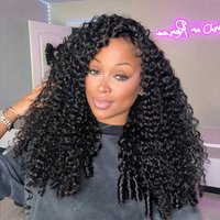 Geeta 3 In 1 Half Wig Burmese Curly Half Wigs Human Hair With Drawstring Seamless Flip Over Half Wig Beginner Friendly Curly Wig