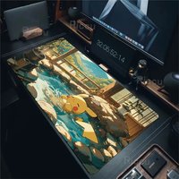 Mouse Pad Large Size P-Pikachu Aesthetics Computer keyboard Gaming Accessories Desk Mat Locking Edge Gamer Carpet Anime Tablemat