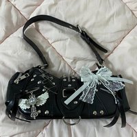 Punk Niet frauen Tasche Lokomotive Stil Schulter Taschen Unterarm Taschen Europäischen und Amerikanischen Stil Retro Taschen Weibliche Messenger Tasche