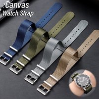 Canvas Nylon Watch Band 18mm 20mm 22mm Premium Waterproof Military Strap for Omega for Seiko for Smart Watch Universal Bracelet