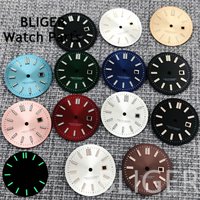 BLIGER NH05 Watch dial Accessories 24.5mm dial accessories Green C3 luminous for NH05 automatic movement watch accessories