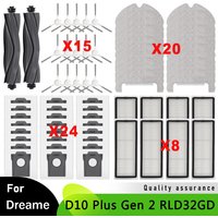 For Dreame D10 Plus Gen 2 RLD32GD Robot Vacuum Main Brush HEPA Filter Mop Cloth Side Brush Dust Bag Cleaning Durable Accessories