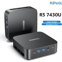NIPOGI Mini PC AMD Ryzen5 7430U16GBRAM 512GB ROM WiFi 6 Windows 11 BT5.2 Mini PC AMD Ryzen R2544(Beat 4300U) Office Desktop PC