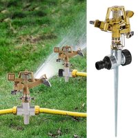 Impact Sprinklers with Stand Heavy Duty Zinc Alloy Adjustable Watering Sprinkler for Lawn Grass Yards Patio Garden Irrigation