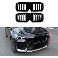 Car Front Bumper Kindey Racing Grille For BMW X1 iX1 U11 2023+Gloss Black Car Front Grill Replacement Auto Part Body Kits