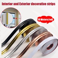 10M Wall Trim Line Self Adhesive Corner Decorative Strip Protective PVC Foldable Edge Strip External Internal Molding Tape