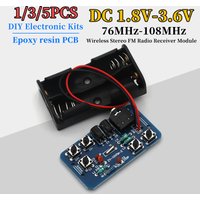 1/3/5PCS DIY Electronic Kits Wireless Stereo FM Radio Receiver Module 76MHz-108MHz DC 1.8V-3.6V