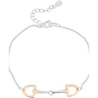 Horse Shoe Bracelet Rose Gold Plated Stainless Steel Snaffle Horse Bit Bracelet