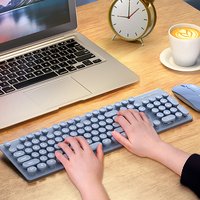 Rechargeable Wireless Keyboard Mouse Set Low Noise Ergonomic 2.4G/Bluetooth Dual-mode Keyboard Mouse Set For Office