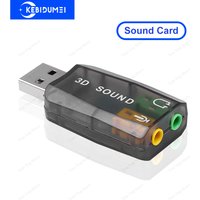 External USB Sound Card Mini Sound Card USB to 3.5mm Interface HiFi Stereo Audio Adapter for Speaker Laptop Headsets Windows 7 8