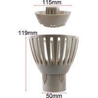 Adjustable Drain Skimmer for Koi Ponds with Enlarged Leaf Collection Cup to Maintain For Clear and Healthy Pond Water