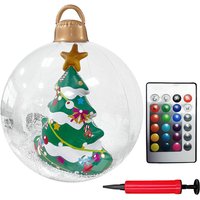 Outdoor Christmas Inflatable Decorated Ball PVC Giant Big Large Balls Xmas Tree Decorations Toy Ball with Light and Remote