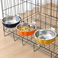 Pumpkin Shaped Small Pet Food and Water Bowl, Movable and Lifting Pet Carrier Bowl Pet Feeding Supplies