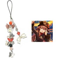 hu tao inspired phone charm handmade women fashion keychain
