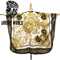 Haircut Bibs Antistatic Non-Sticky Haircut Shawl Cloth Retro Lion Pattern Barbershop Adults Poly Pongee Cape Salon Styling Tools