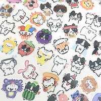 54pcs Little Cat Transparent PET Stickers Decals For Laptop Scrapbook Suitcase Guitar DIY Aesthetic Stickers Creative Gifts