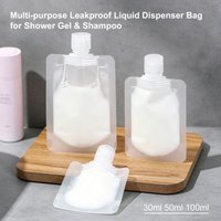 30/50/100ML PET Thick Transparent Flip Cap Spout Bag Travel Reusable Leakproof Refillable Cosmetic Lotion Shower Gel Shampoo