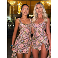 Sexy Sequined Sling Short Summer Dress Women Shiny Square Collar Sleeveless Slim Straight Dresses 2025 Lady Chic Party Robes New