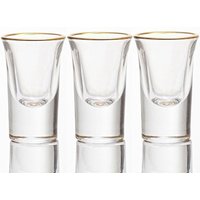6/5/4/3/2/1pcs Shot Glass Set 25ml Spirits Cups Mini Wine Cup Glass Gilt Gold Edged Cup Wine Dispenser Golden Edge Creative Cup